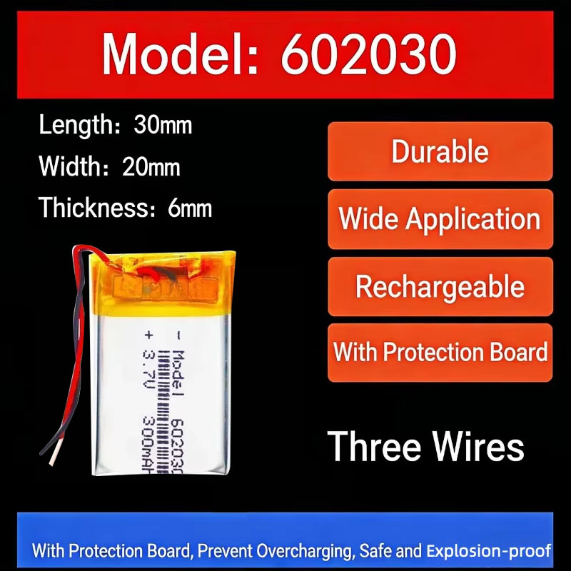 3.7V 300mAh 602030 Lithium Bat - Smart Watch recension och pris